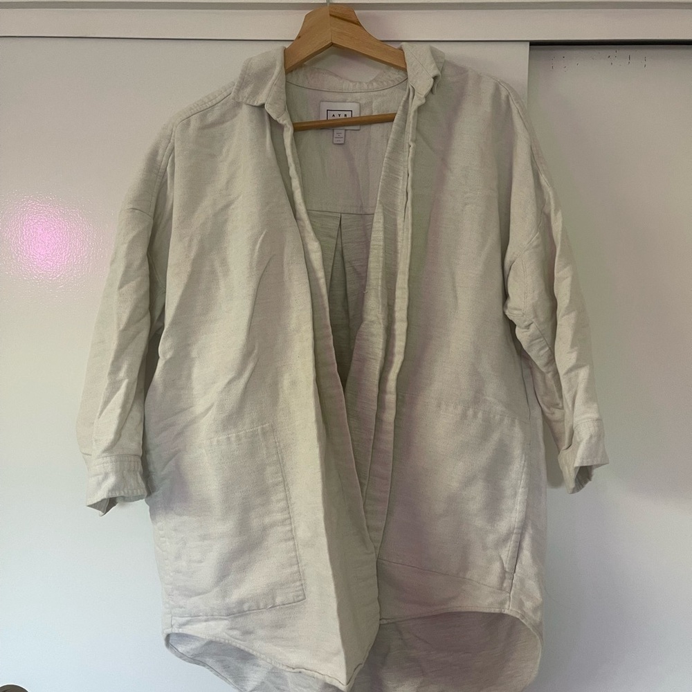 AYR oatmeal coloured relaxed jacket